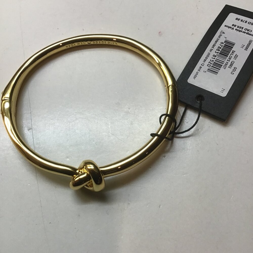 Kate Spade New Gold Hinged Knot Bracelet